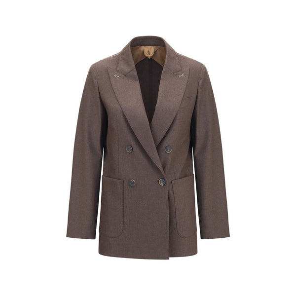 Max Mara 96% Cashmere/Capra Hircus blazer in brown