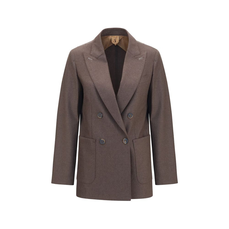 Max Mara 96% Cashmere/Capra Hircus blazer in brown