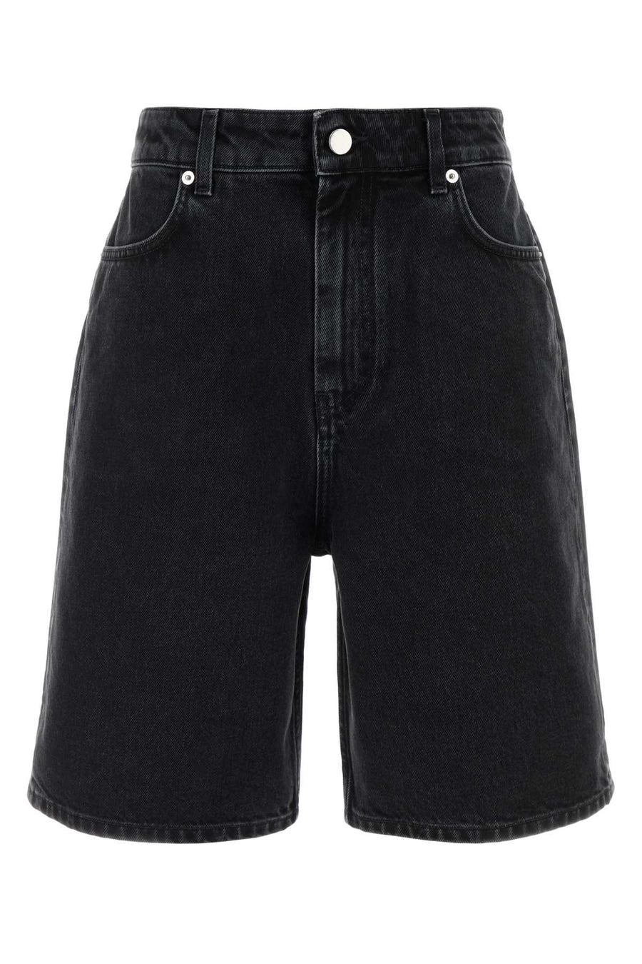 Loulou De Saison Denim 100% Cotton denim shorts in black