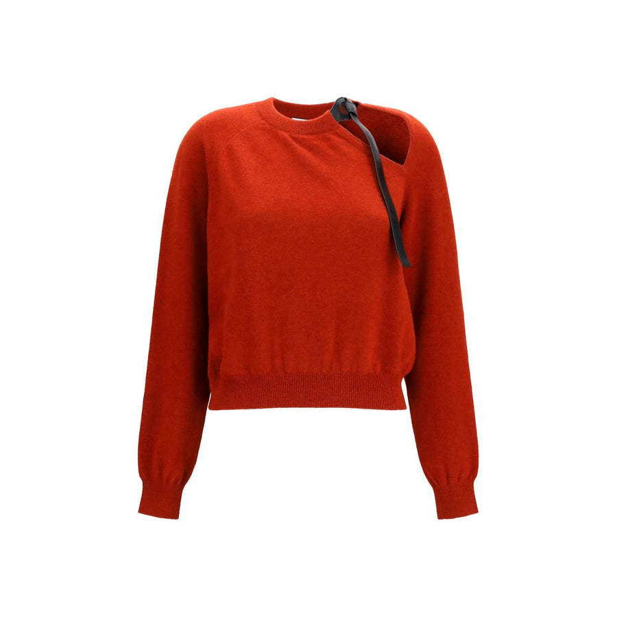 Ferragamo 68% Merino Wool Ovis Aries sweater in red
