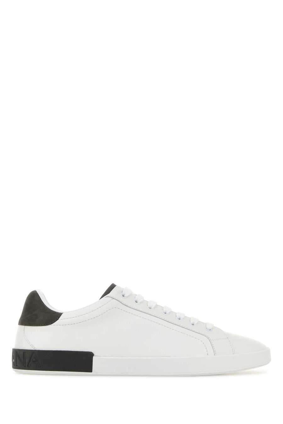 White Leather Portofino Sneakers Biancogrigioscuro