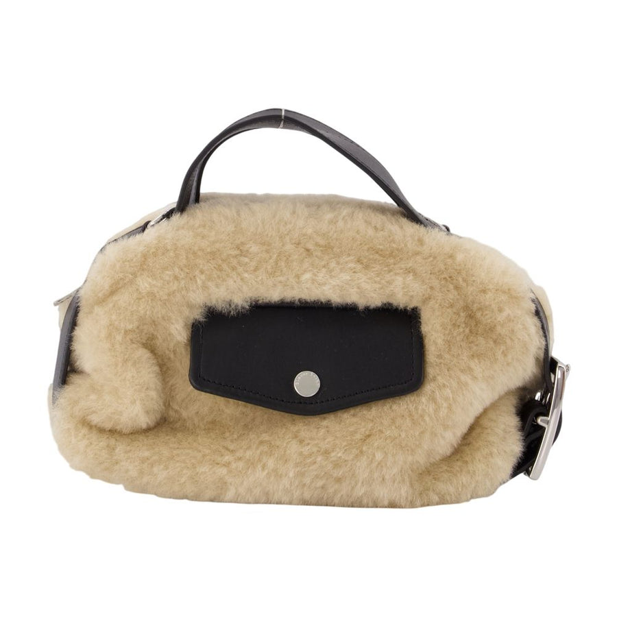 Simone Rocha Faux fur top handle bag in beige