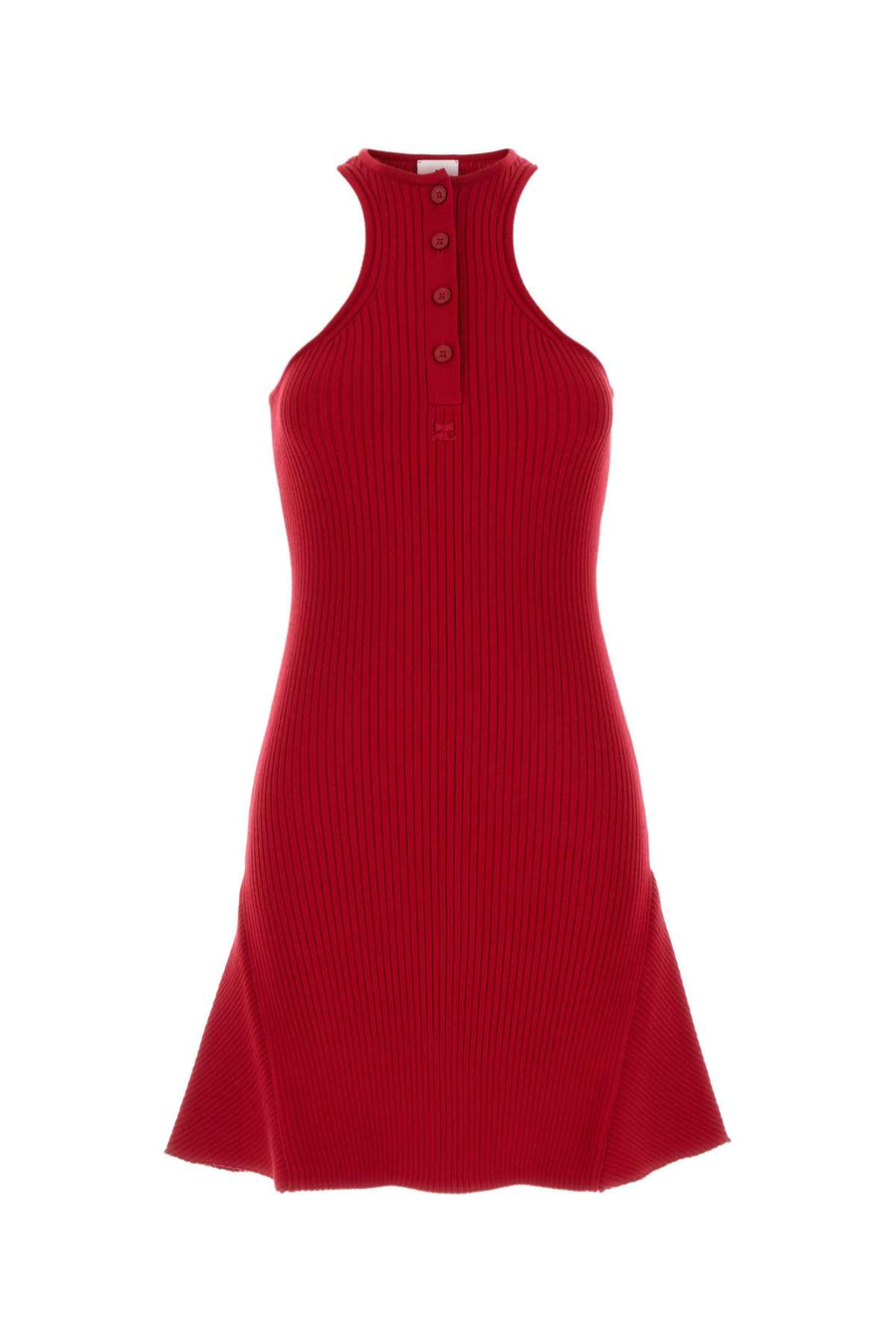 Courreges Knit 70% Viscose 30% Polyester dress in red