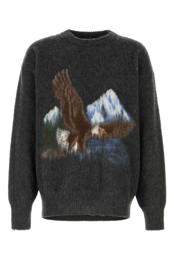 Maison Margiela Eagle 50% Wool sweater in gray