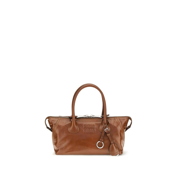 Miu Miu 100% Calf Leather Bos Taurus top handle bag in brown