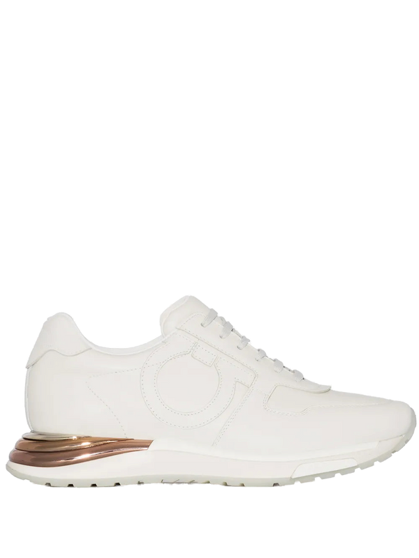 Ferragamo Leather sneaker in white