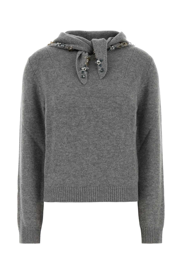Grey Cashmere Sweater Grigio Exterior: Maglieria