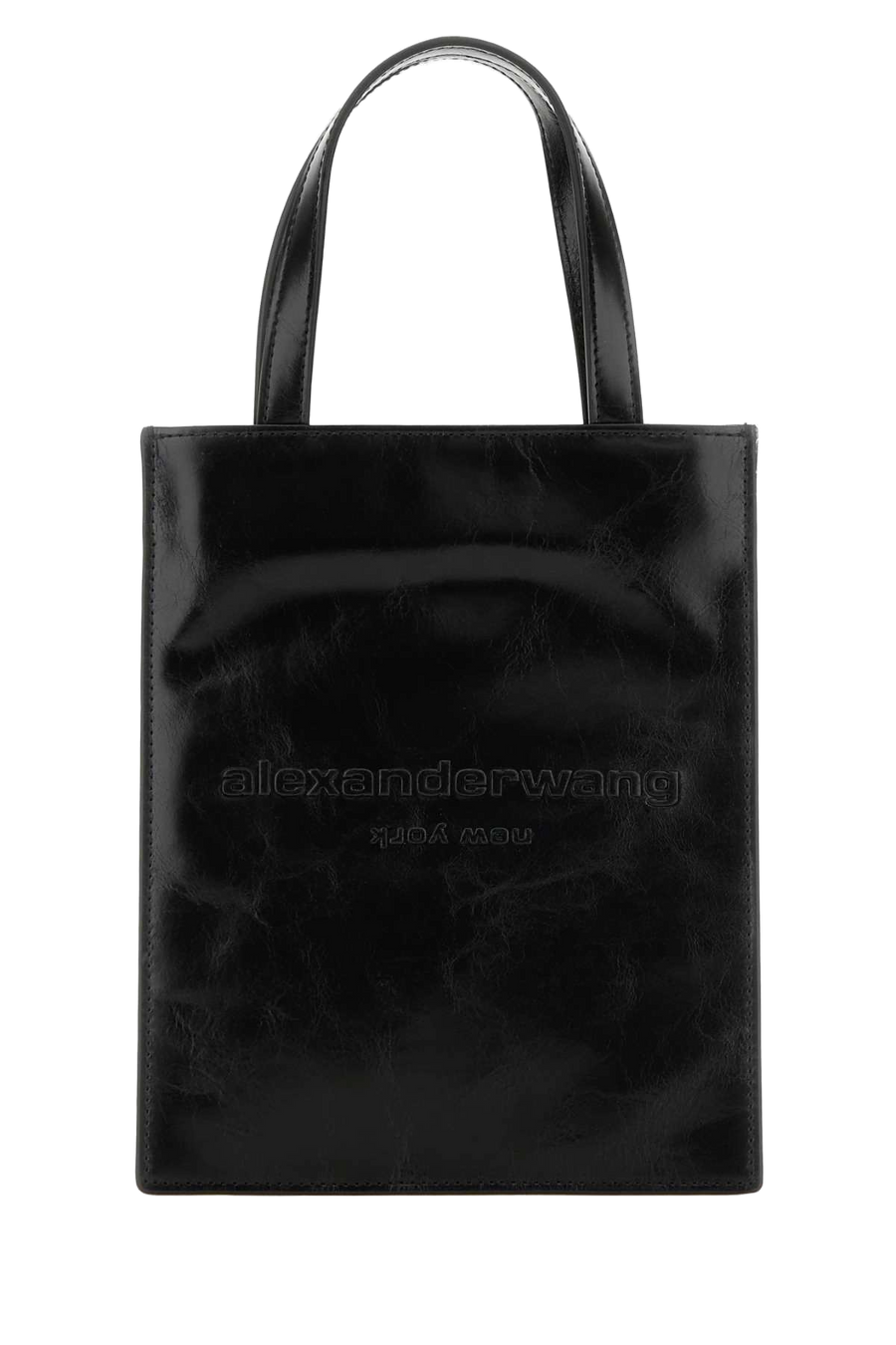 Alexander Wang Exterior: 100% Leather; Lining: 100% Fabric; Finishing: Silver metal tote bag in black