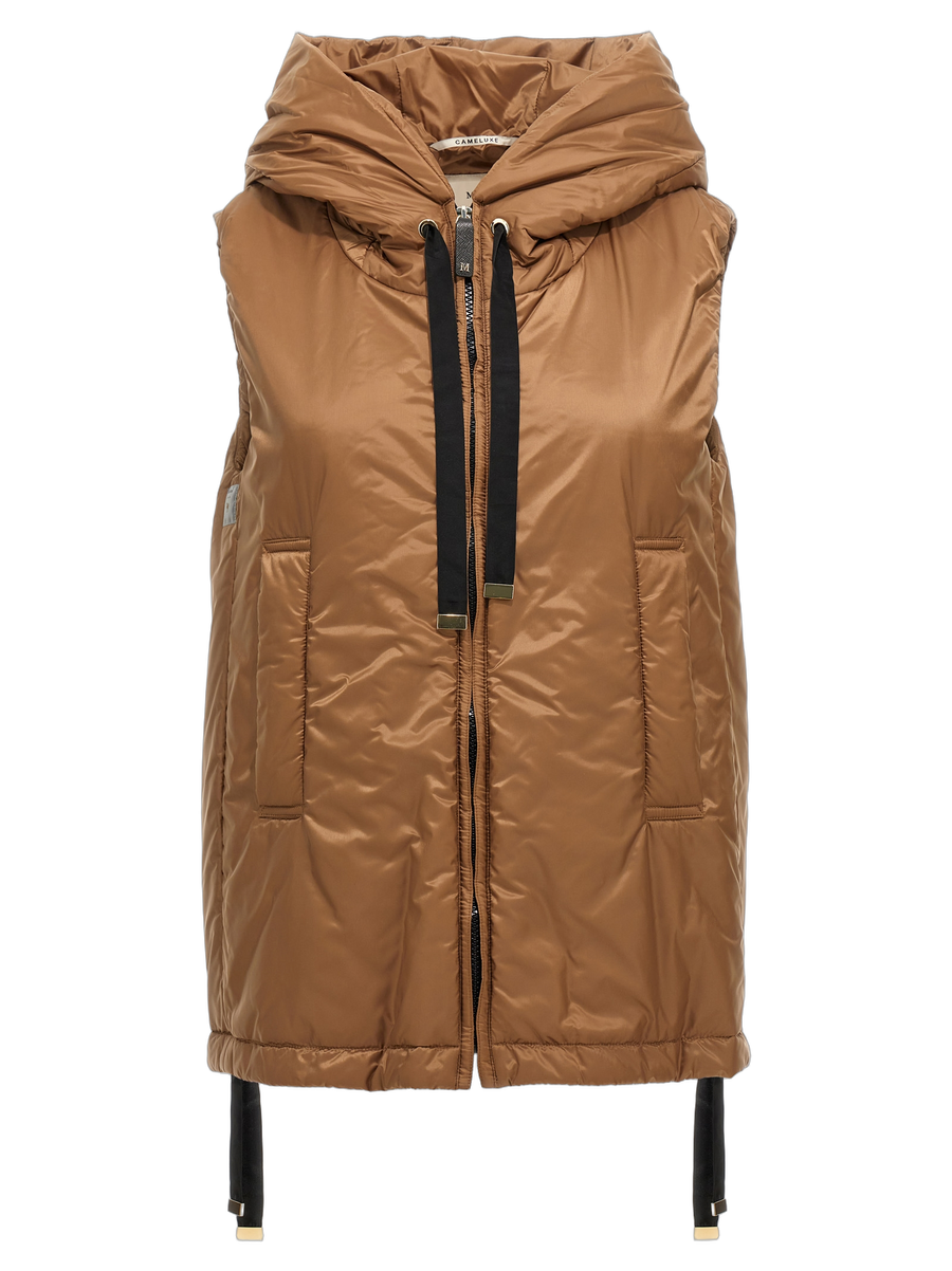 Max Mara 100% Polyester vest in brown