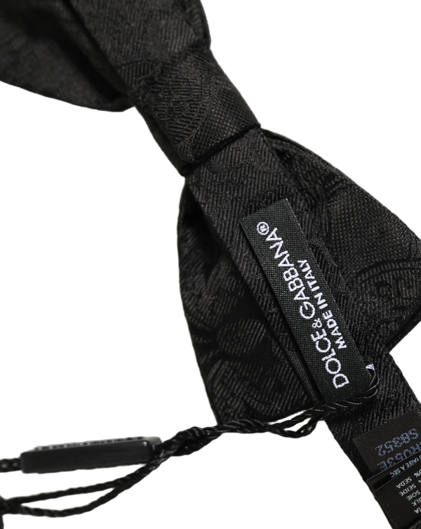 Dolce & Gabbana 100% Silk bow tie in black
