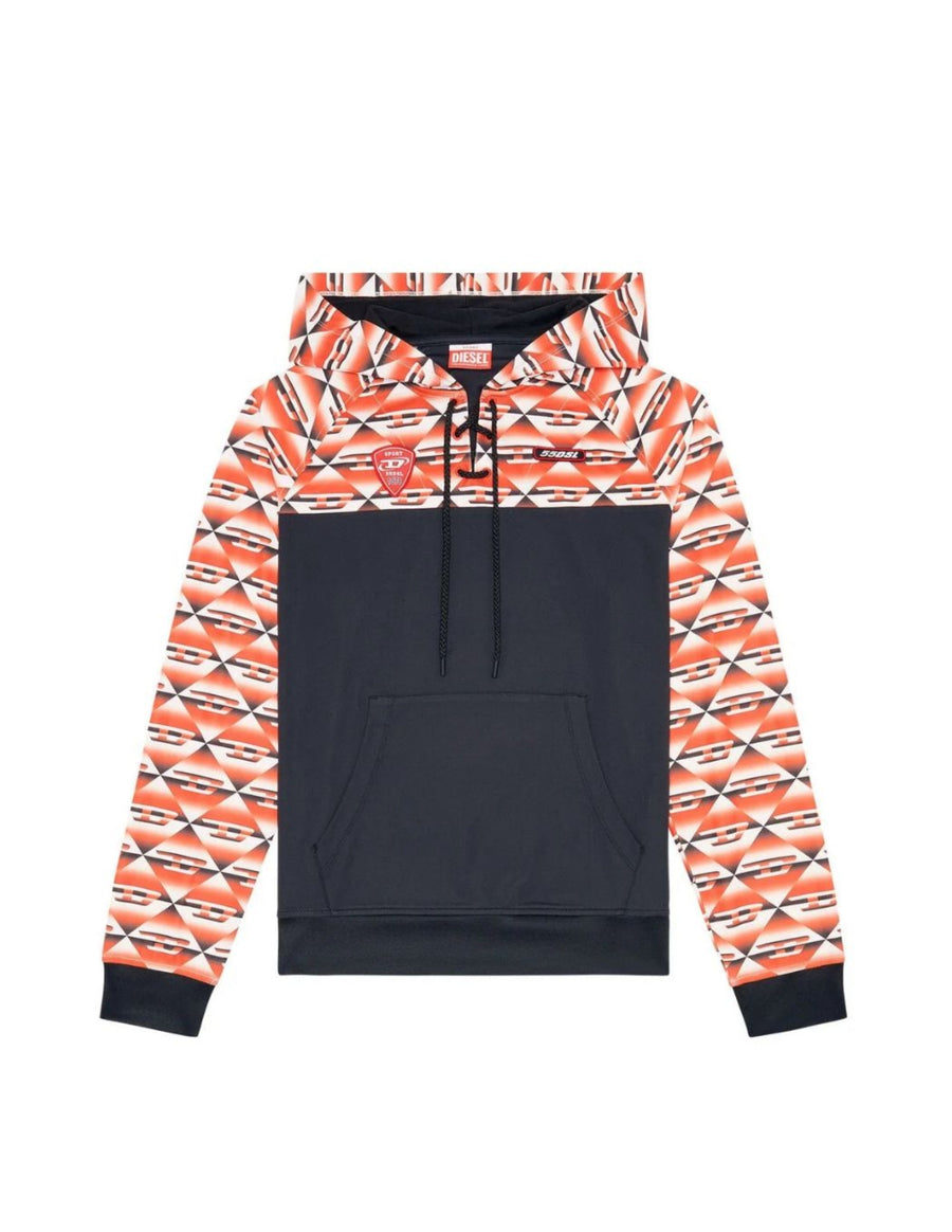 Diesel 92% Polyester hoodie in black