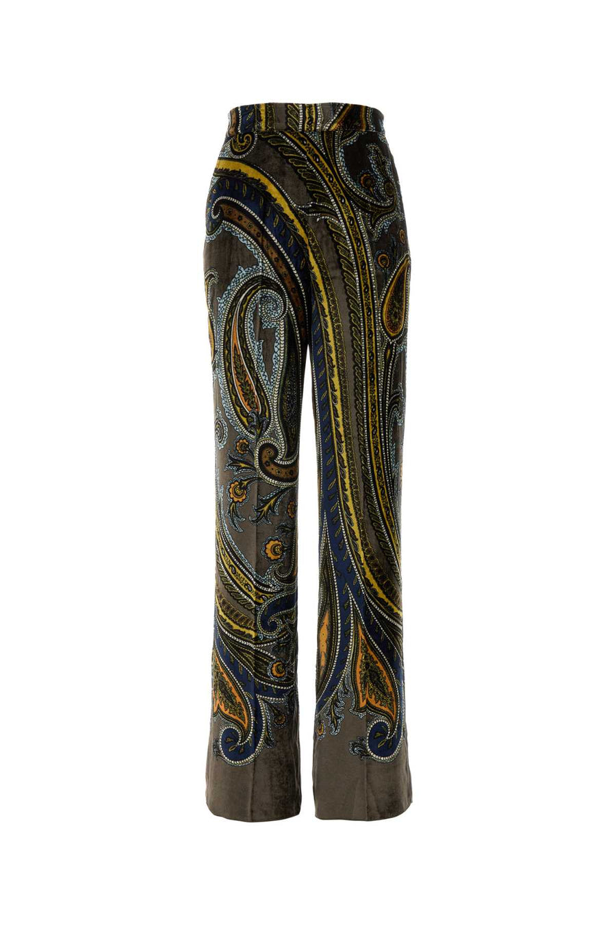 Printed Velvet Palazzo Pant X0829 Exterior: Viscose Silk Pantaloni