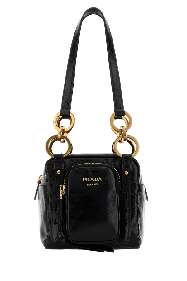 Prada 100% Vitello shoulder bag in black