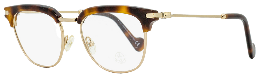 Moncler Oval Eyeglasses Ml5021 053 Blonde Havana 49mm 5021 Metal/plastic (acetate)