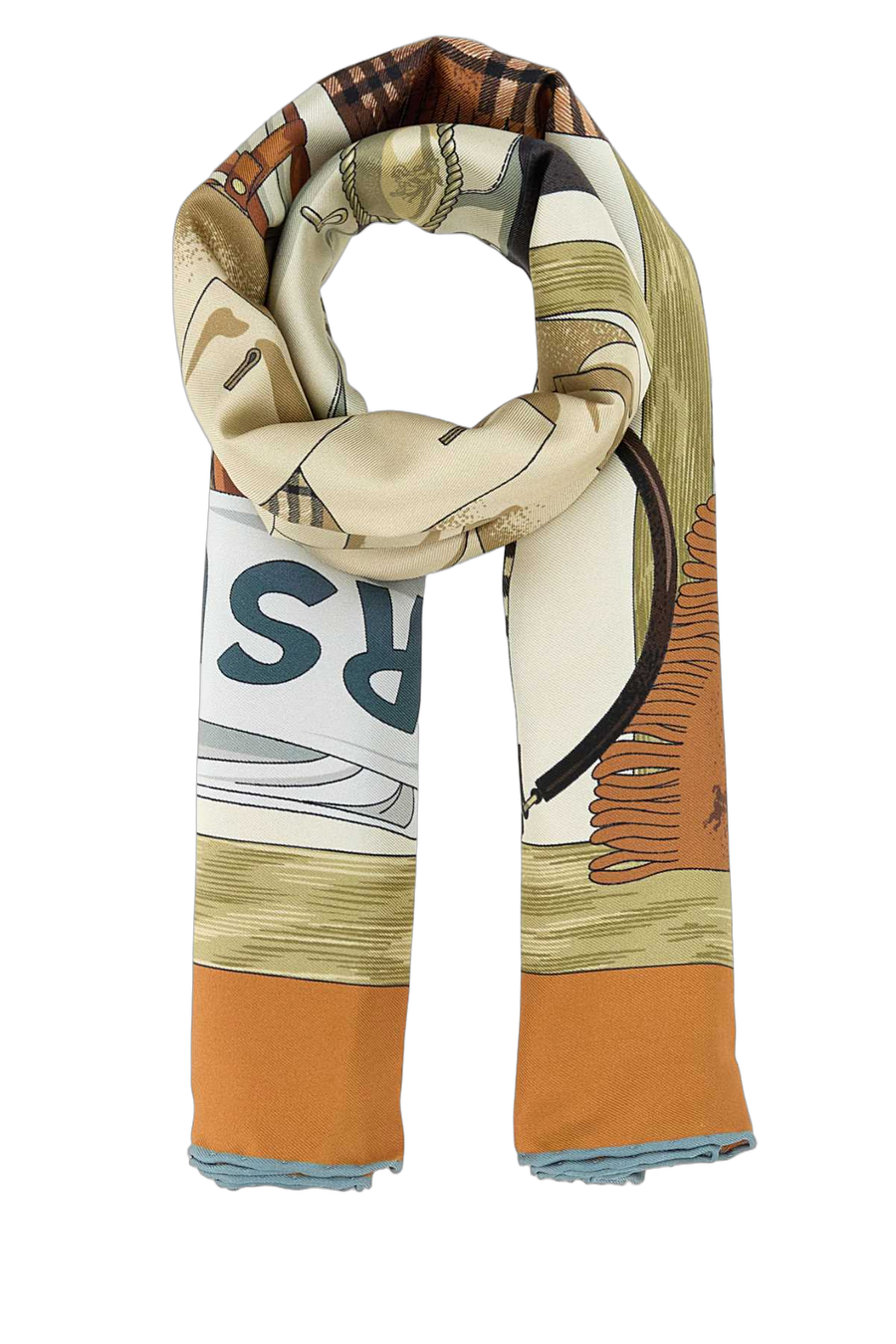 Burberry Exterior: 100% Silk scarf in orange