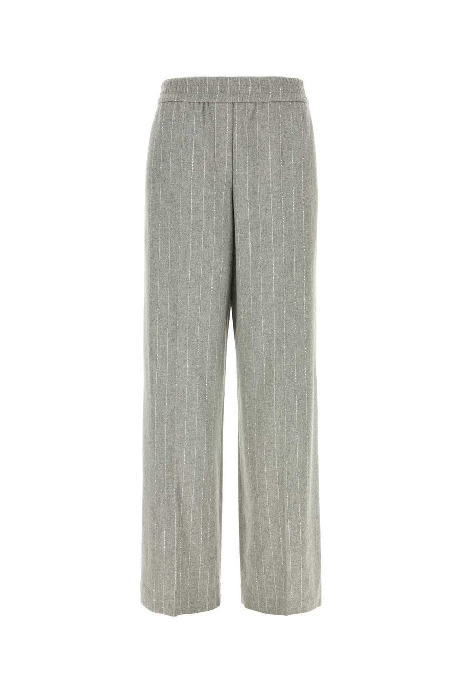 Brunello Cucinelli Exterior: 54% Virgin wool trousers in gray