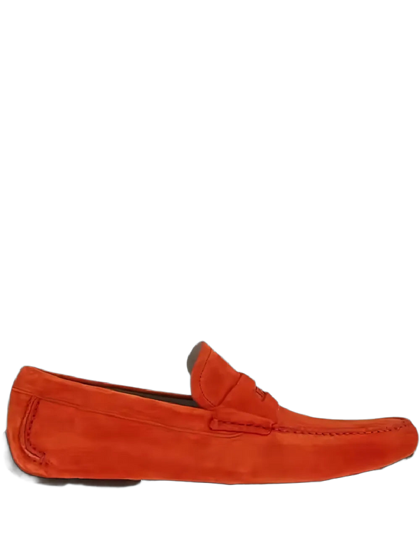 Ferragamo Suede leather upper loafer in red