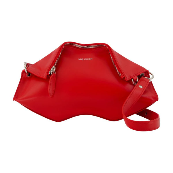 Alexander McQueen Calfskin clutch in red