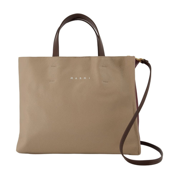Marni Calfskin tote bag in beige