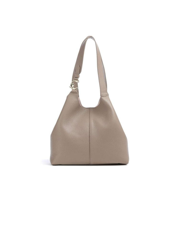 Coccinelle Grained Leather shoulder bag in taupe