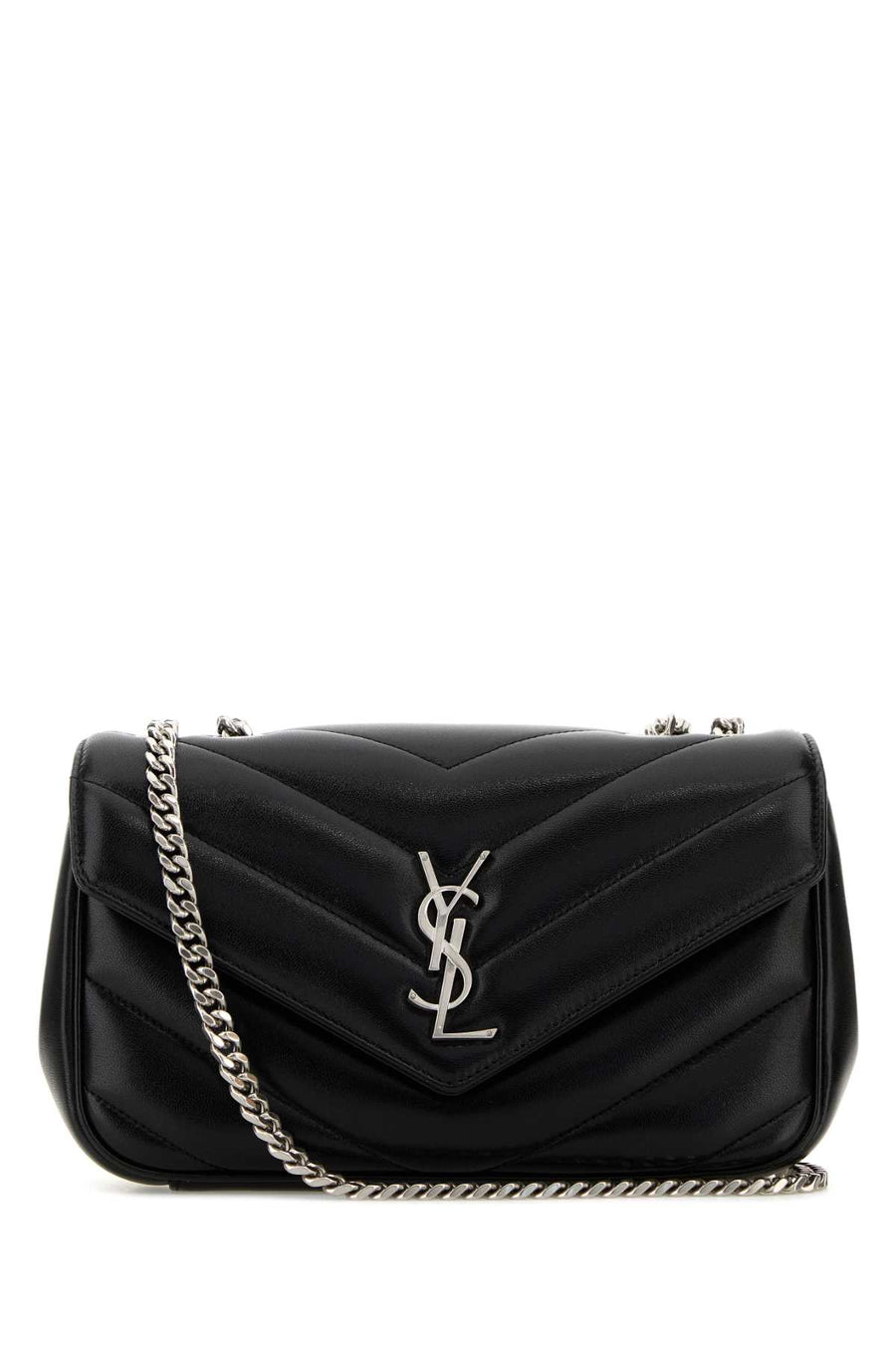 Black Leather Small Loulou Shoulder Bag Nero Borse A Mano
