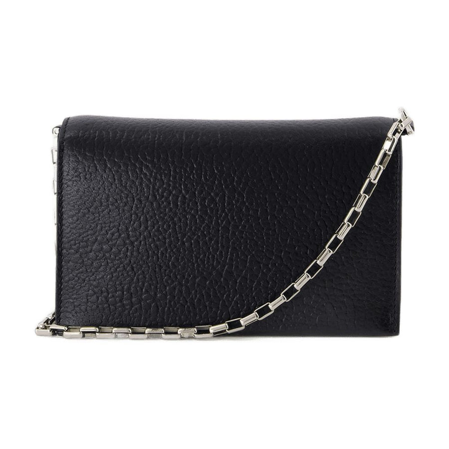 Alexander McQueen lambskin clutch in black