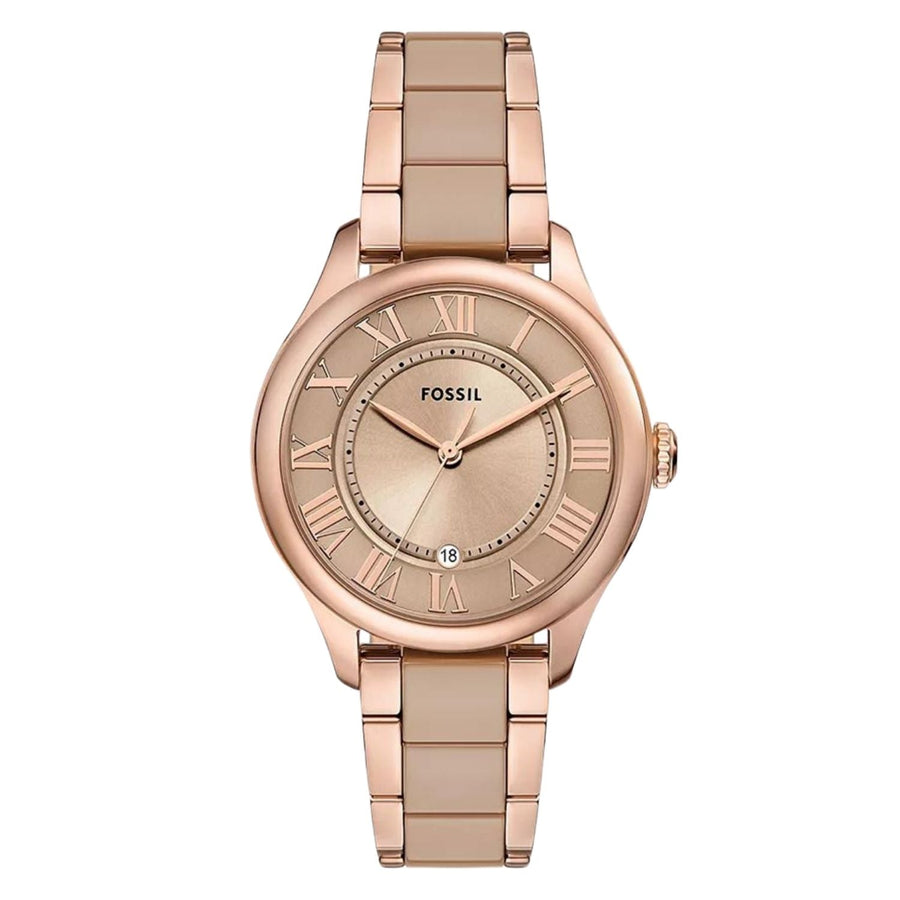 Fossil Stainless steel case watch in rose gold