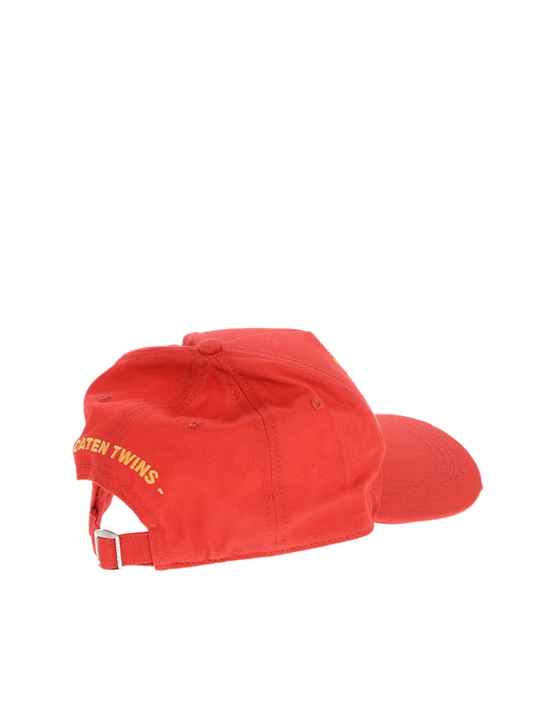 Dsquared2 BCM061505C000014065 100% Cotton baseball cap in red