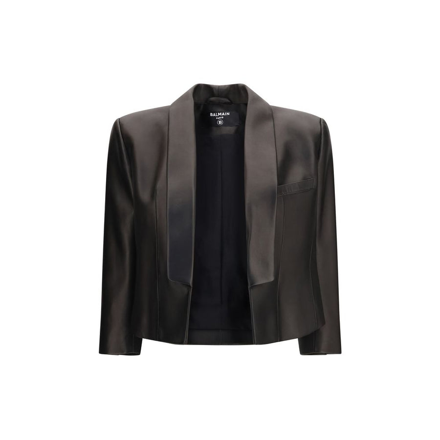 Balmain 100% Lamb Ovis Aries blazer in black