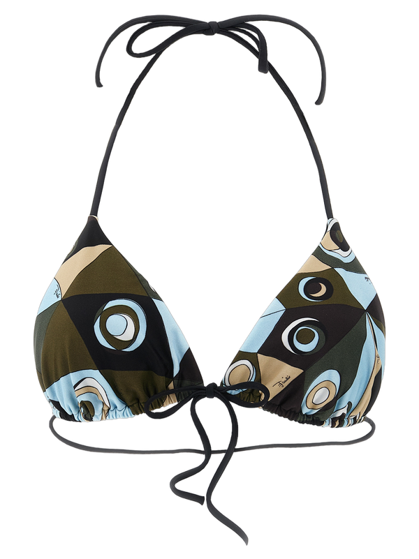 Emilio Pucci 80% polyamide bikini top in multicolor