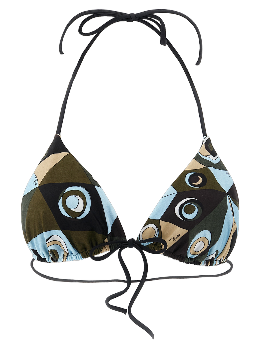 Emilio Pucci 80% polyamide bikini top in multicolor