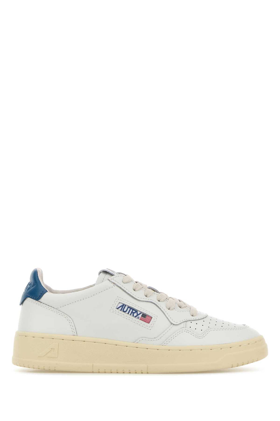 Autry Exterior: 100% Leather sneaker in white
