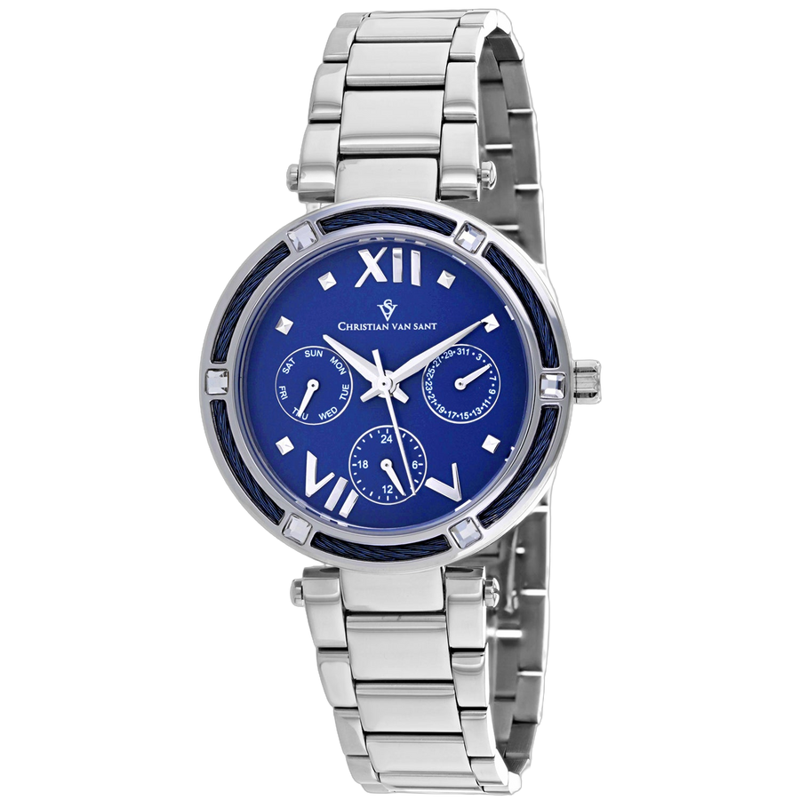 Christian Van Sant Stainless steel case watch in blue