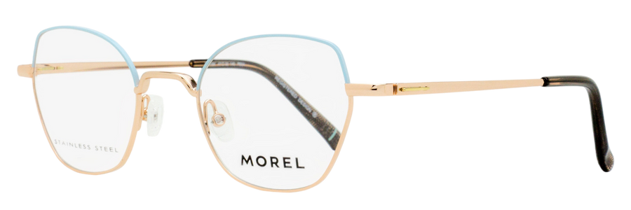 Morel Koali Amaryllis Eyeglasses 20148k Pb04 Rose Gold-Blue 47mm Gold/blue