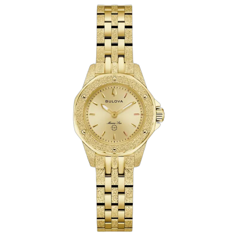 Bulova Stainless steel case and bracelet watch in gold