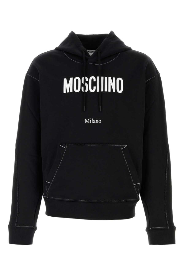 Black Cotton Sweatshirt Fantasianero Exterior: Felpe