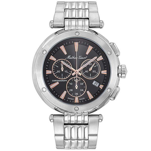Mathey Tissot Stainless steel case watch in black