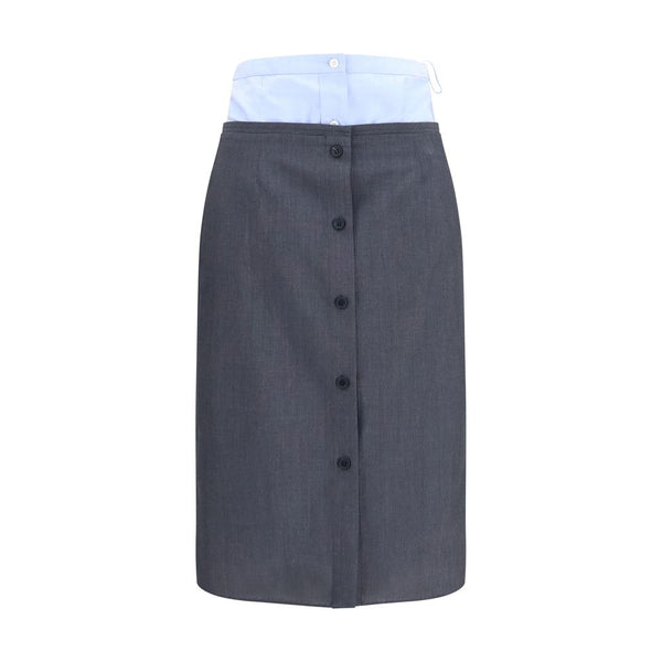 Prada 68% Cotton 32% Linen skirt in gray
