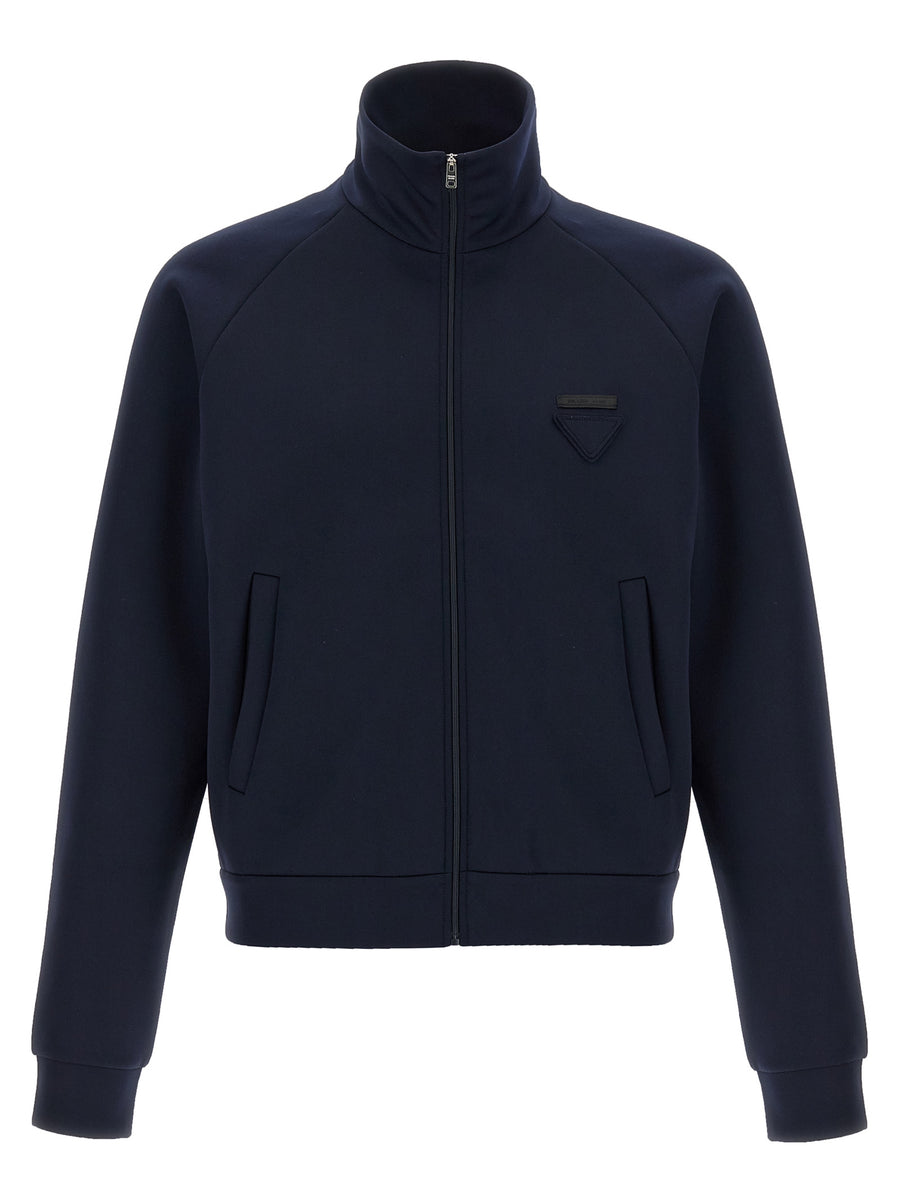 Blue Polyester Sweatshirt Clothing