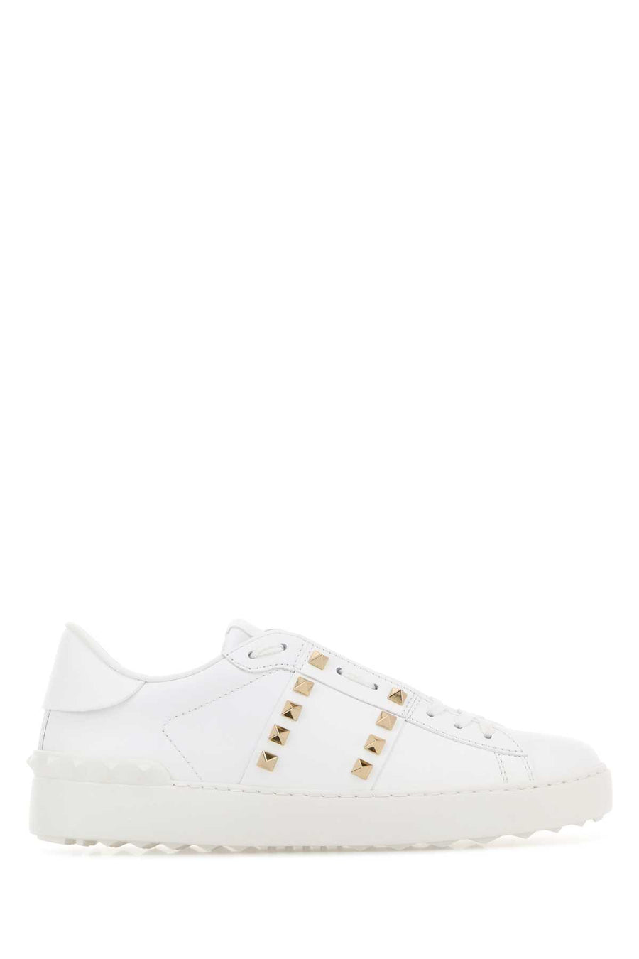 Valentino Garavani Rockstud Exterior: 100% Calf sneakers in white