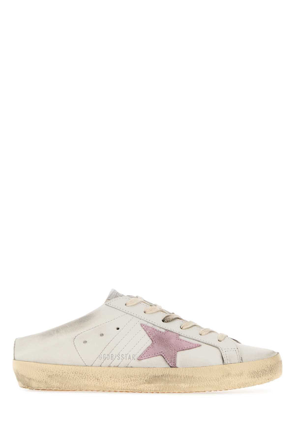 Golden Goose Deluxe Brand Star Exterior: 100% Leather; Interior: 100% Leather sneaker in white
