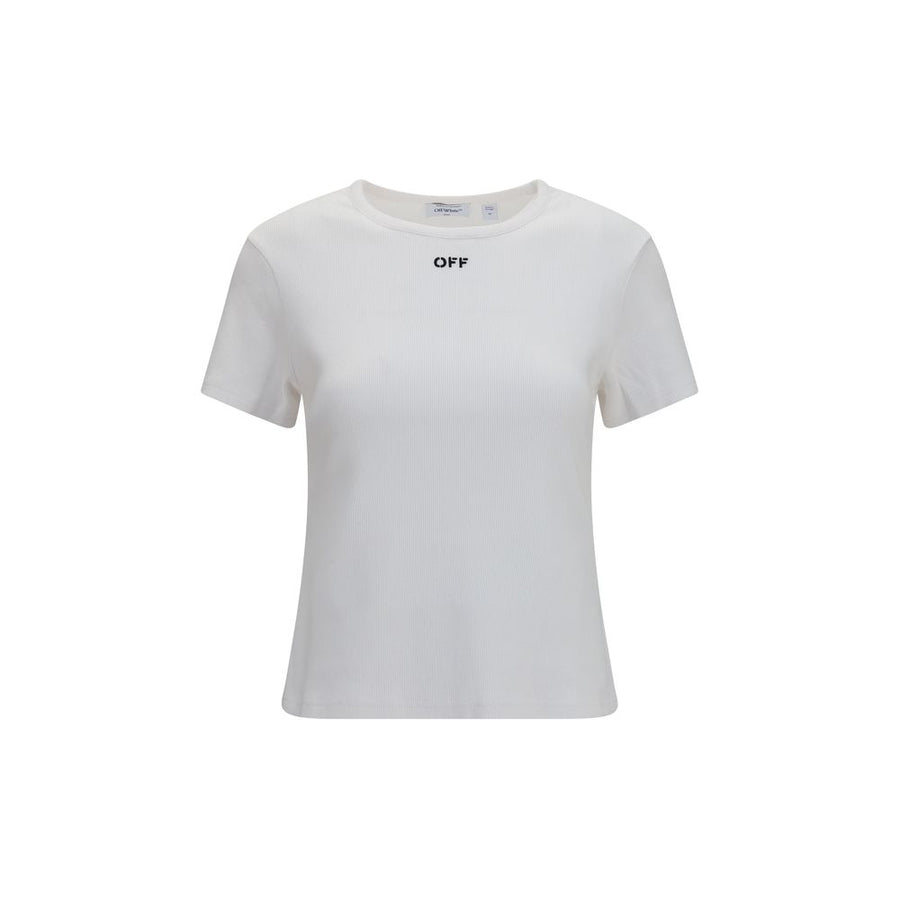 Off-White 97% Cotton t-shirt in white