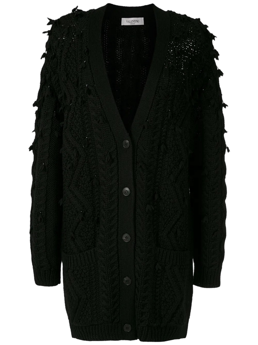 Valentino Virgin wool cardigan in black