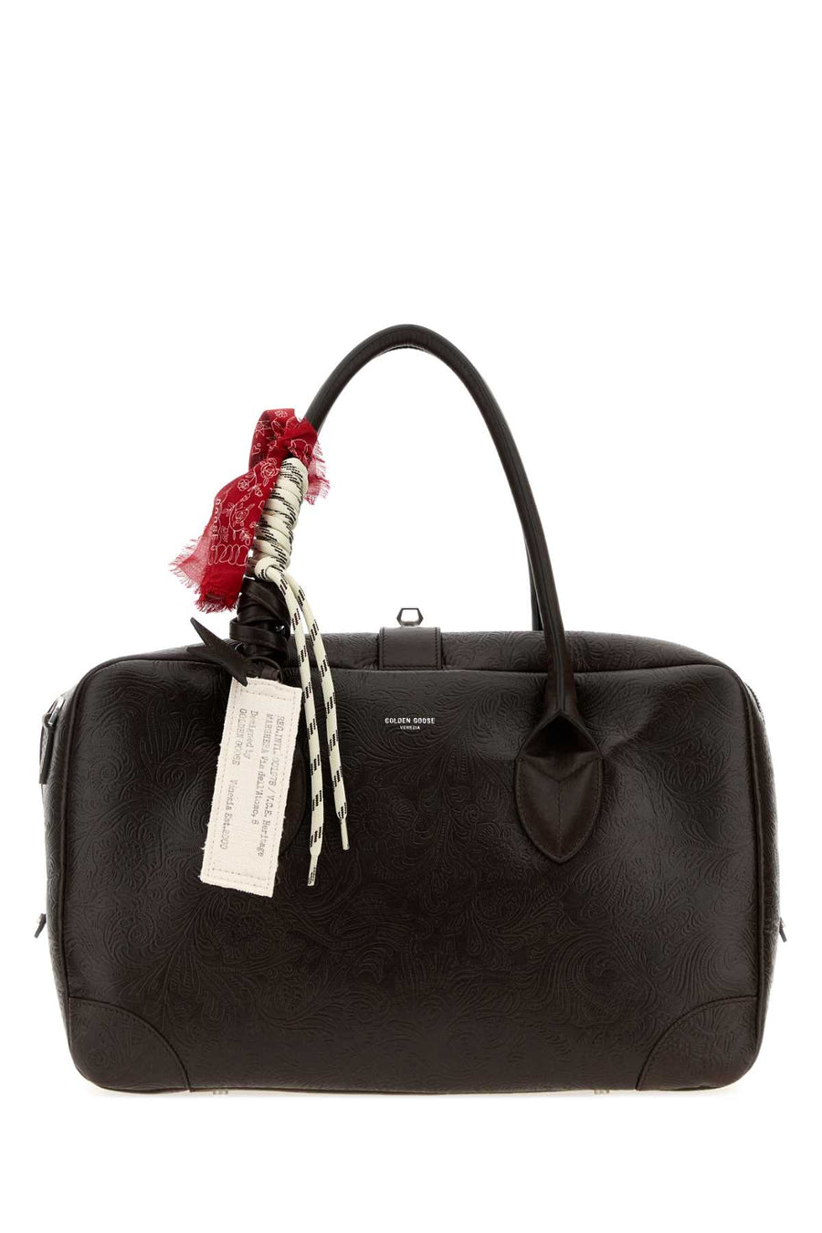 Dark Brown Leather Medium Vita Travel Bag Mahogany Borse A Mano
