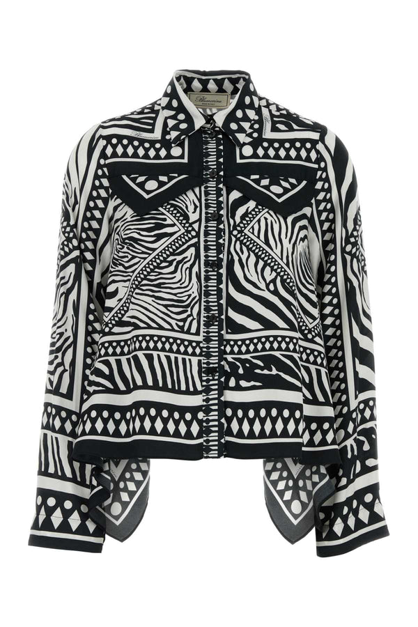 Blumarine Fantasia 100% Viscose shirt in black