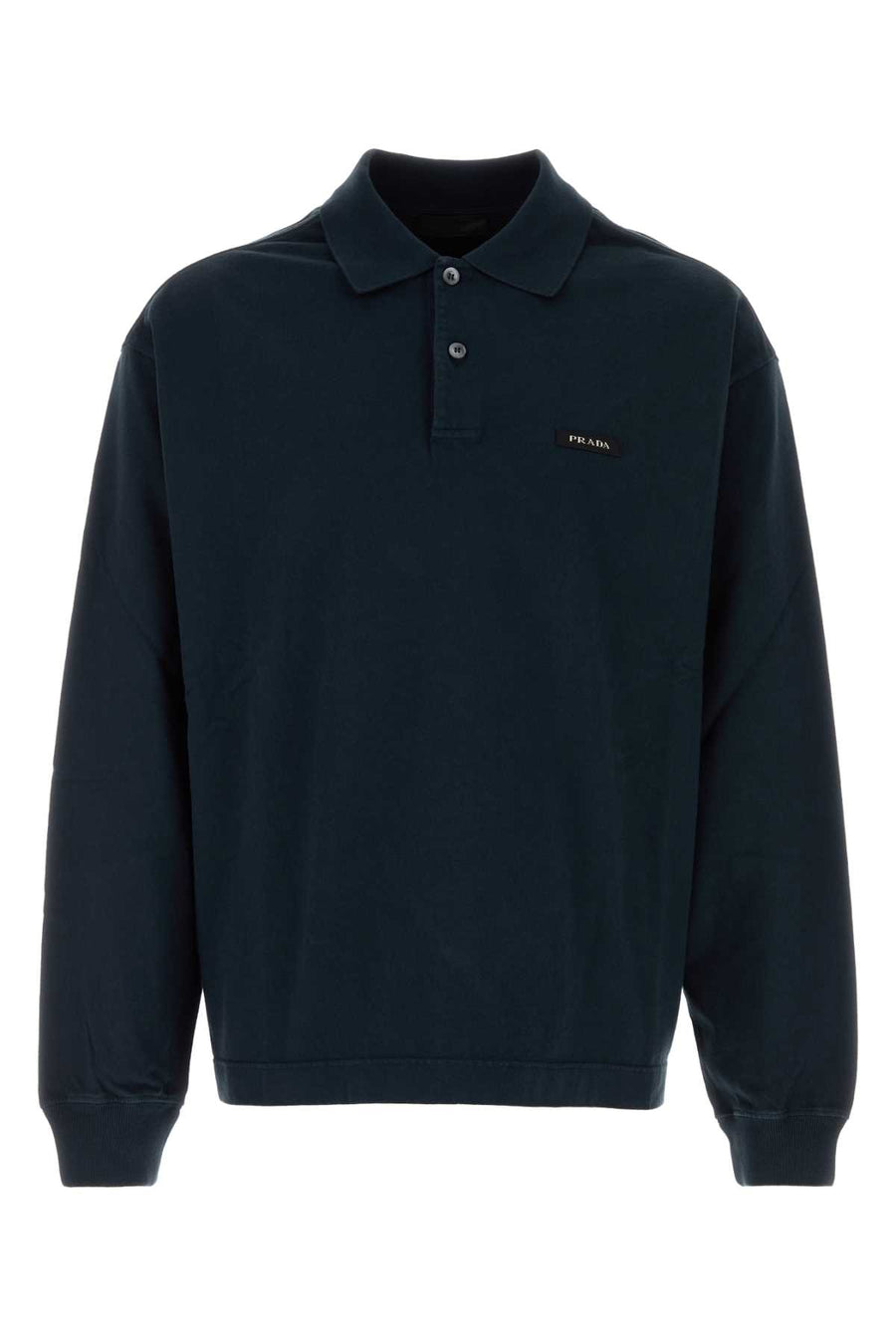 Navy Blue Cotton Polo Shirt Bleu Exterior: T-shirt