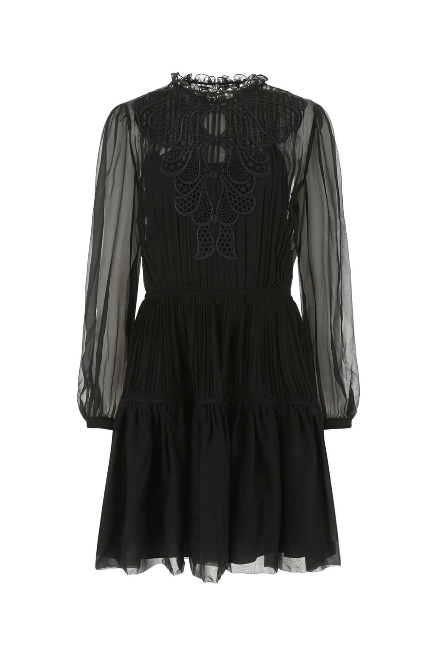Alberta Ferretti Exterior: 100% Silk; Lining: 89% Acetate dress in black