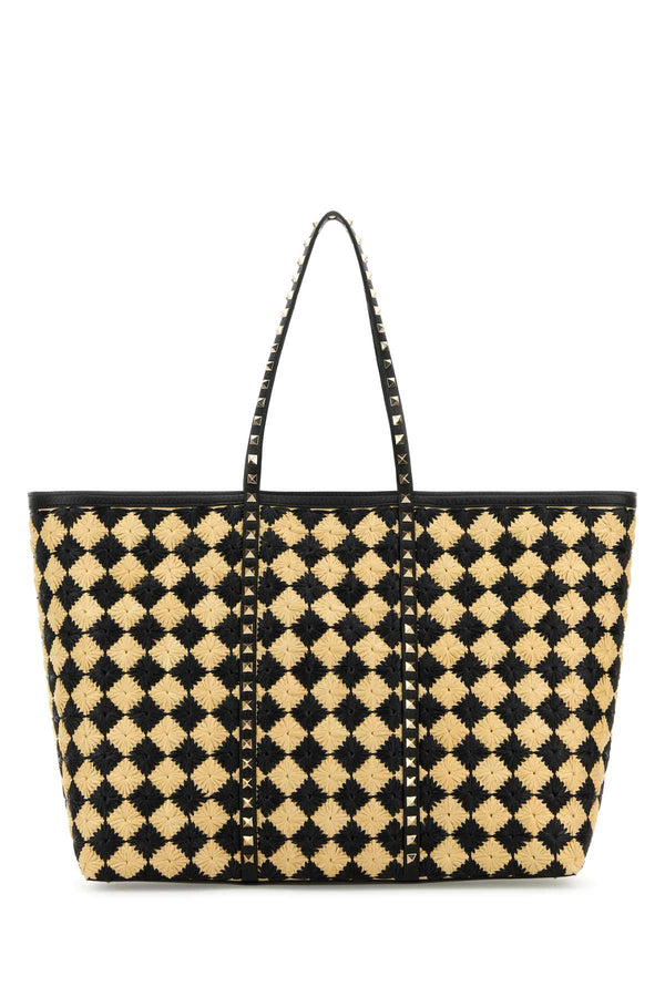 Valentino Garavani Tote Exterior: 100% Raffia tote bag in beige