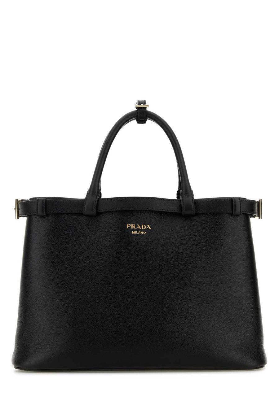 Prada Exterior: 100% Leather; Lining: 100% Nappa leather top handle bag in black