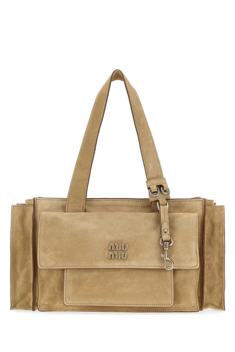 Miu Miu 100% Vitello suede shoulder bag in beige